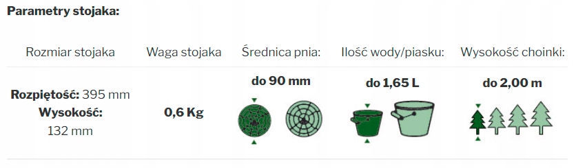 Stojak pod choinkę GWIAZDA 15W Marka Bost