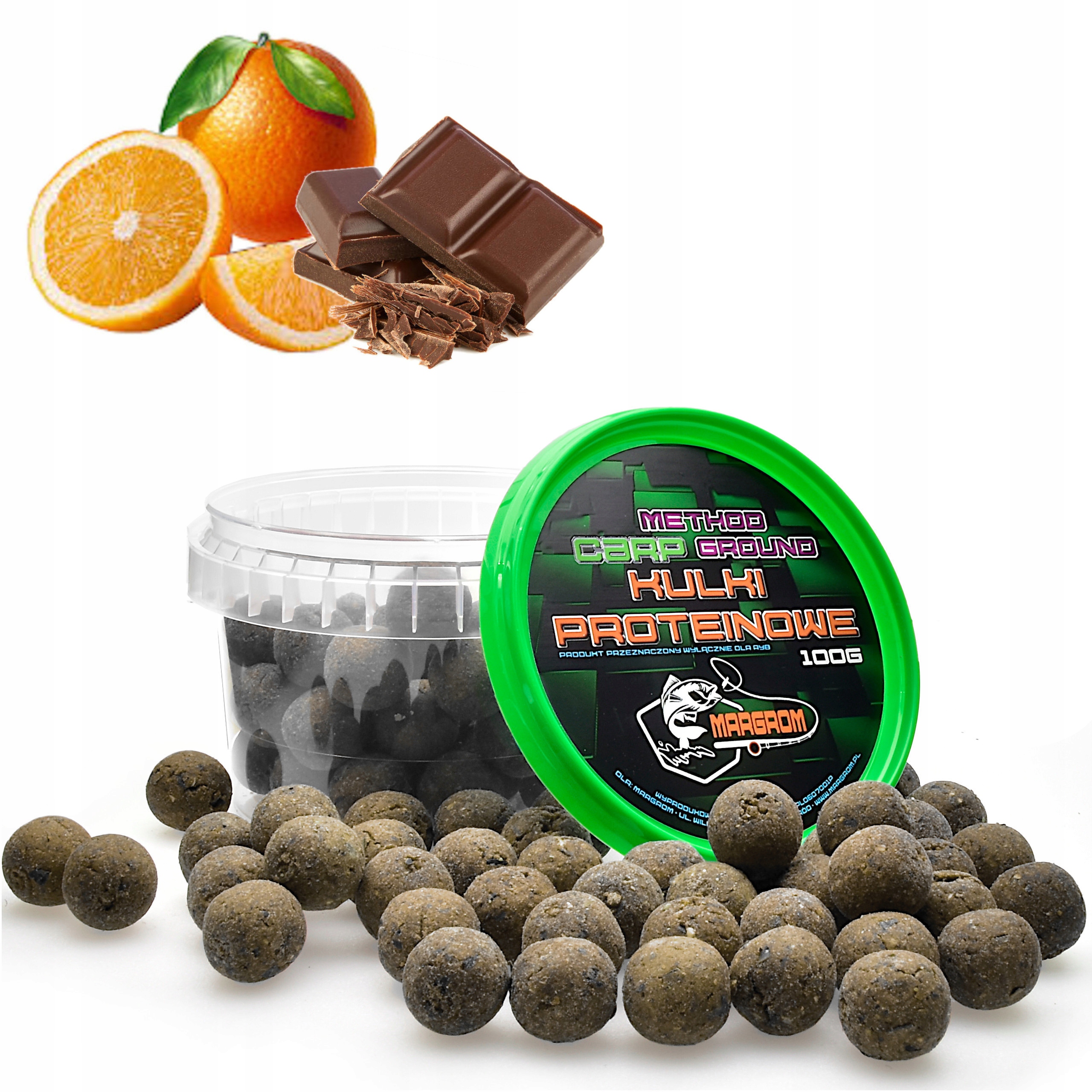 Kulki Proteinowe Margrom 16mm 100g Pomarańcza Czek