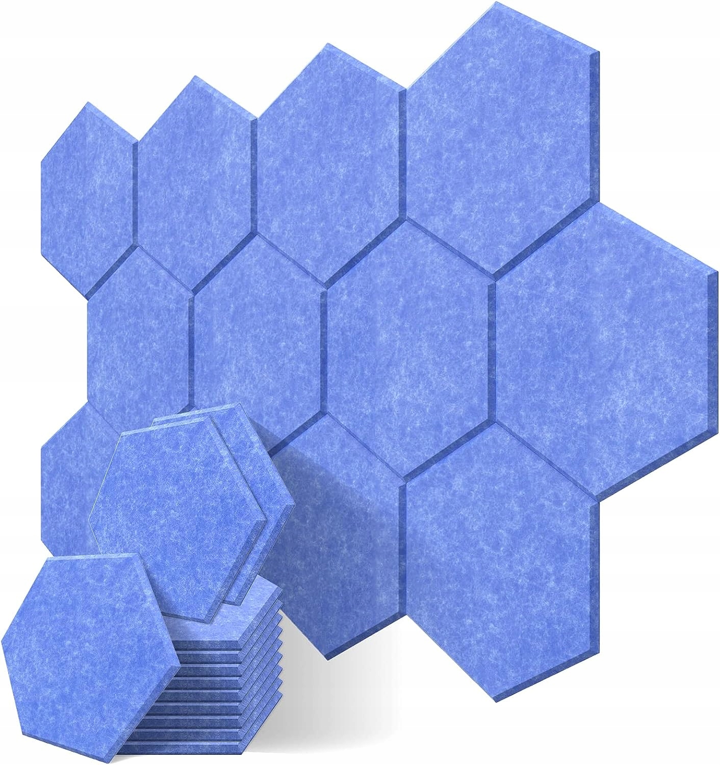 Panele Akustyczne Niebieskie Hexagon 12x 36X30X1 Premium