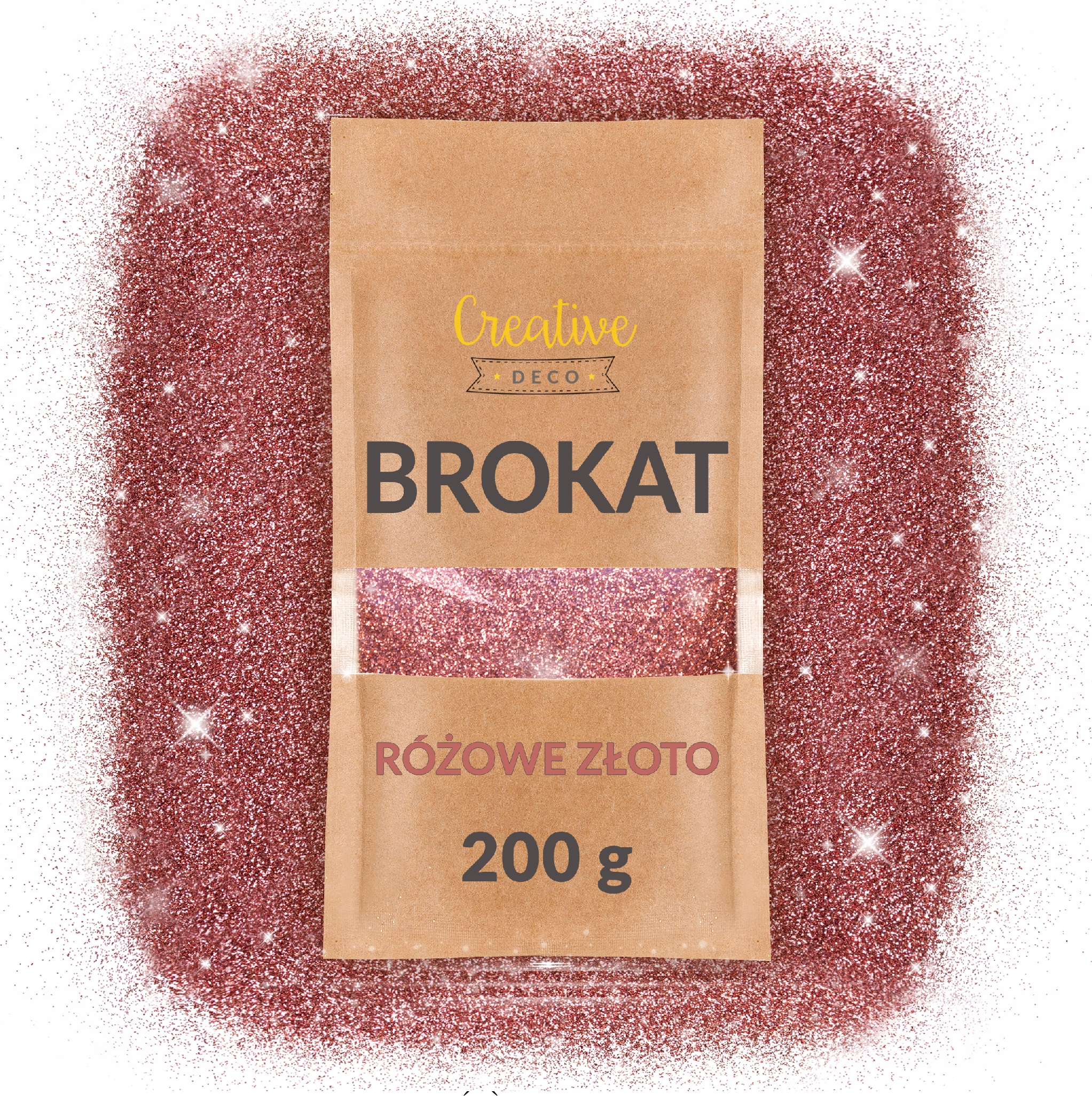 Brokat sypki do farb dekoracji slime różowy 200g