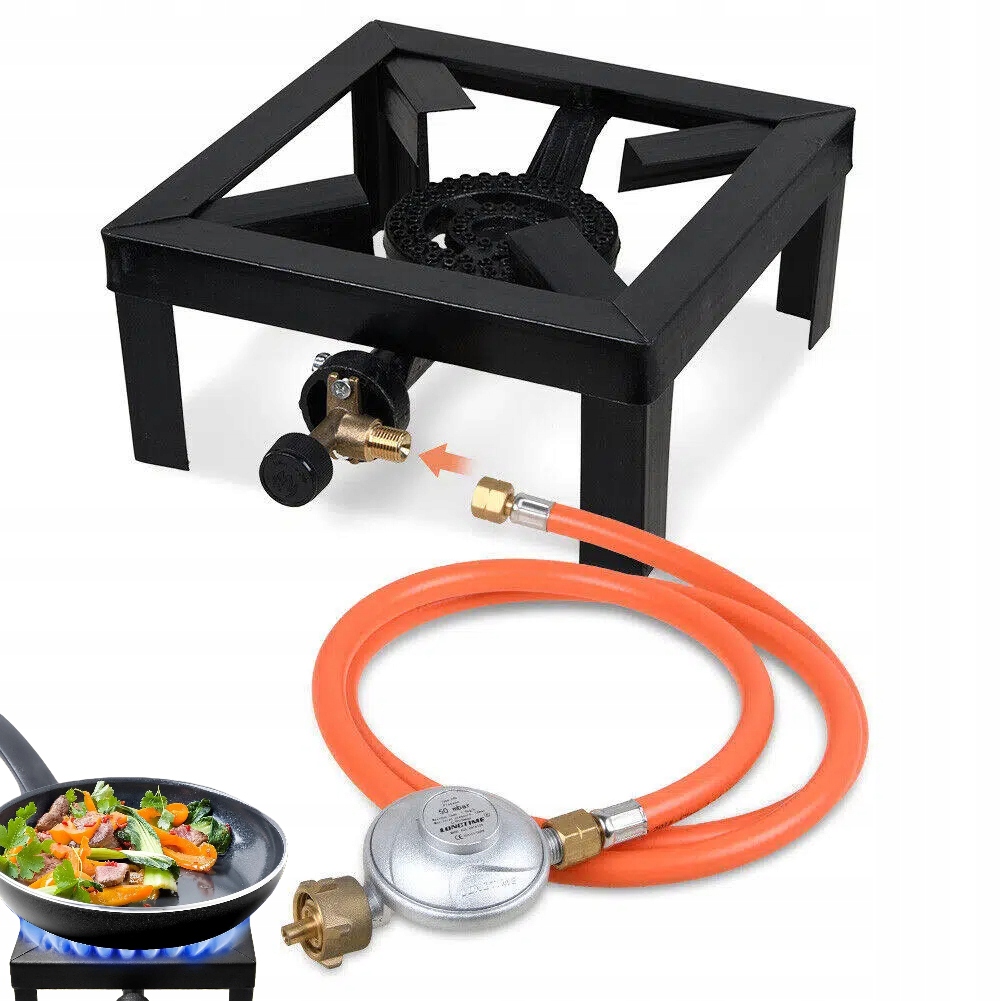 Plynová Stolička 8 Kw litinový Hořák Kuchenka sada reduktorů