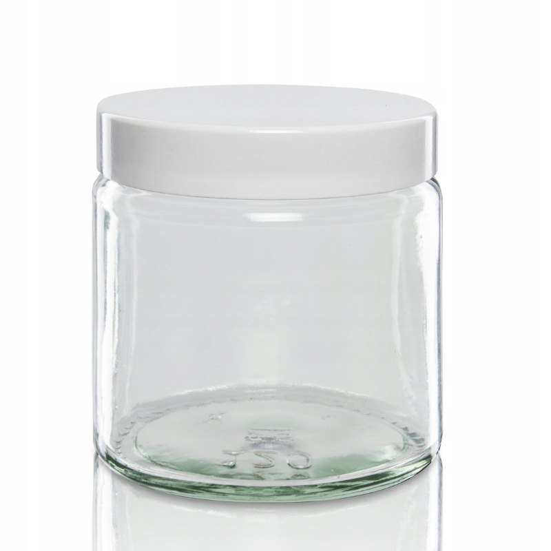 

Słoik szklany 120ml bezbarwny z nakrętką białą
