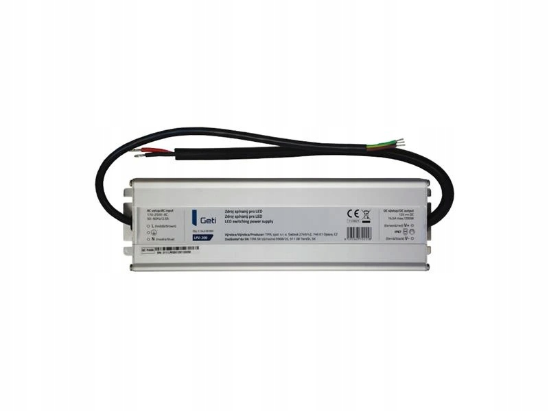 Zdroj spínaný pre Led 12V/200W Geti LPV-200