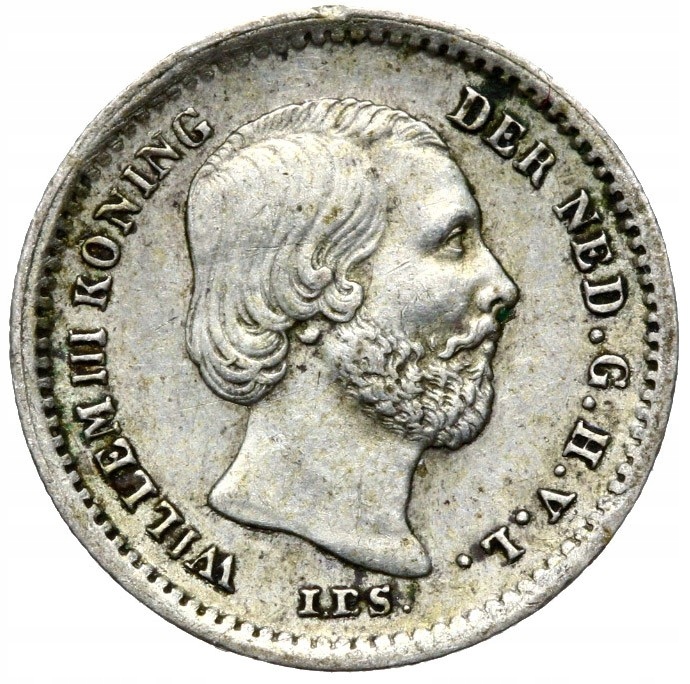 + Holandia - 5 Centów 1859 - STAN ! - Srebro