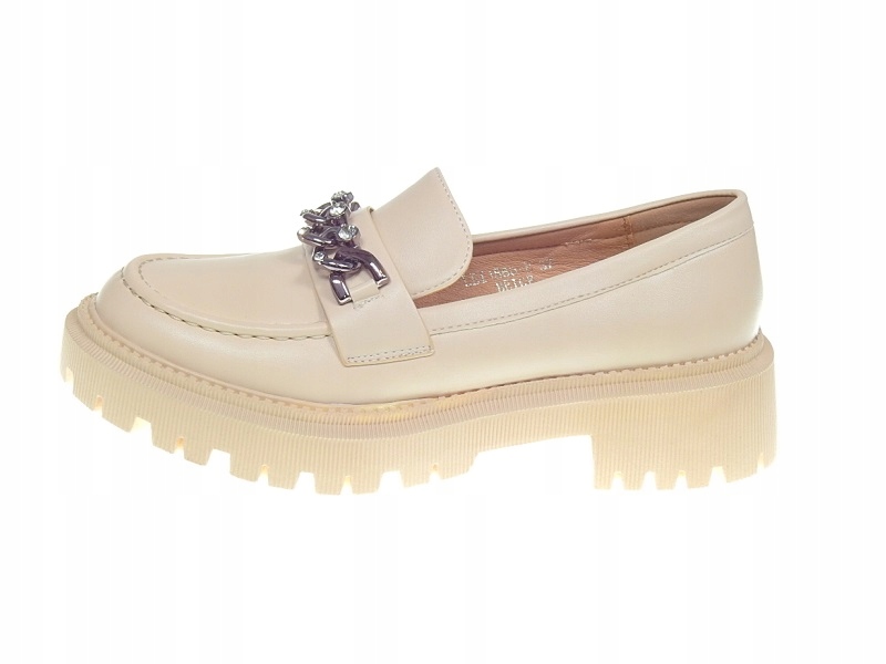 Lekkie mokasyny półbuty na platformie r.39