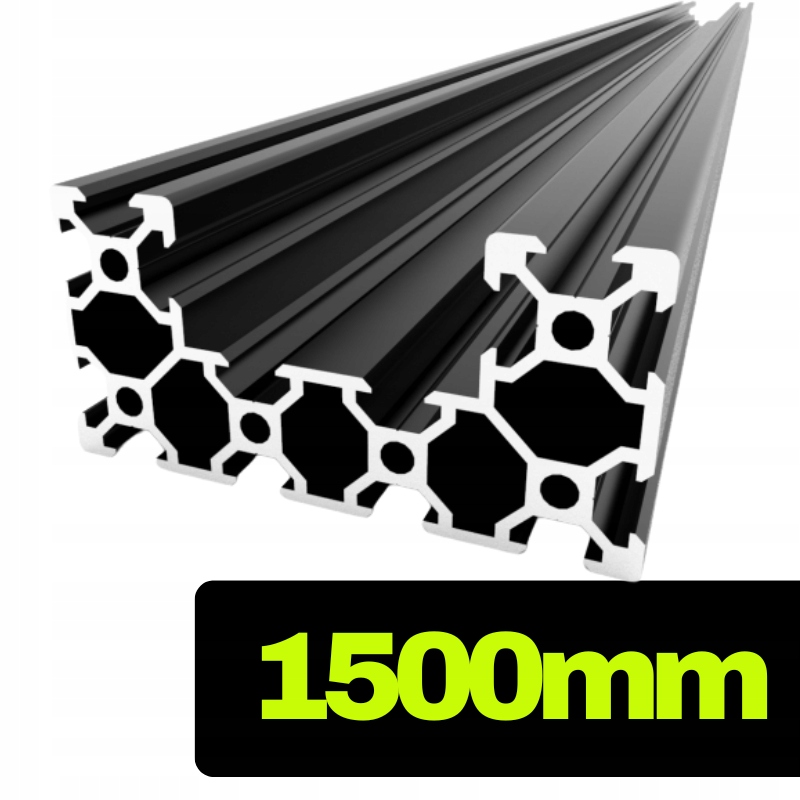 Hliníkový profil C-beam V-slot černý, délka 150 cm Profil 40x80