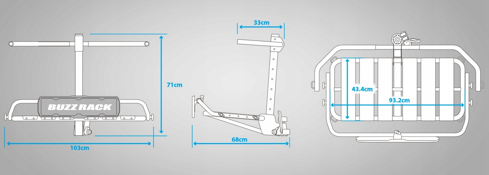 Multiplatforma bagażowa na hak Inter Pack platforma kosz BUZZPRO Nośność uchwytu 75 kg