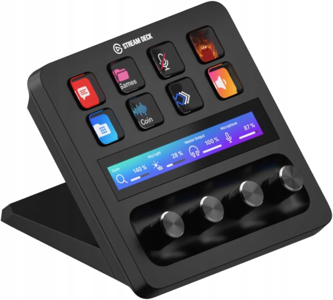 Streamovací Ovládač S LCD Kroužky A Dotykovým Pruhem Pro Pc Mac