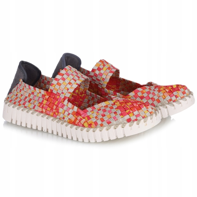 Dámské polobotky Rock Spring Alegra Gold Blossom pletené gumičky VEL..40