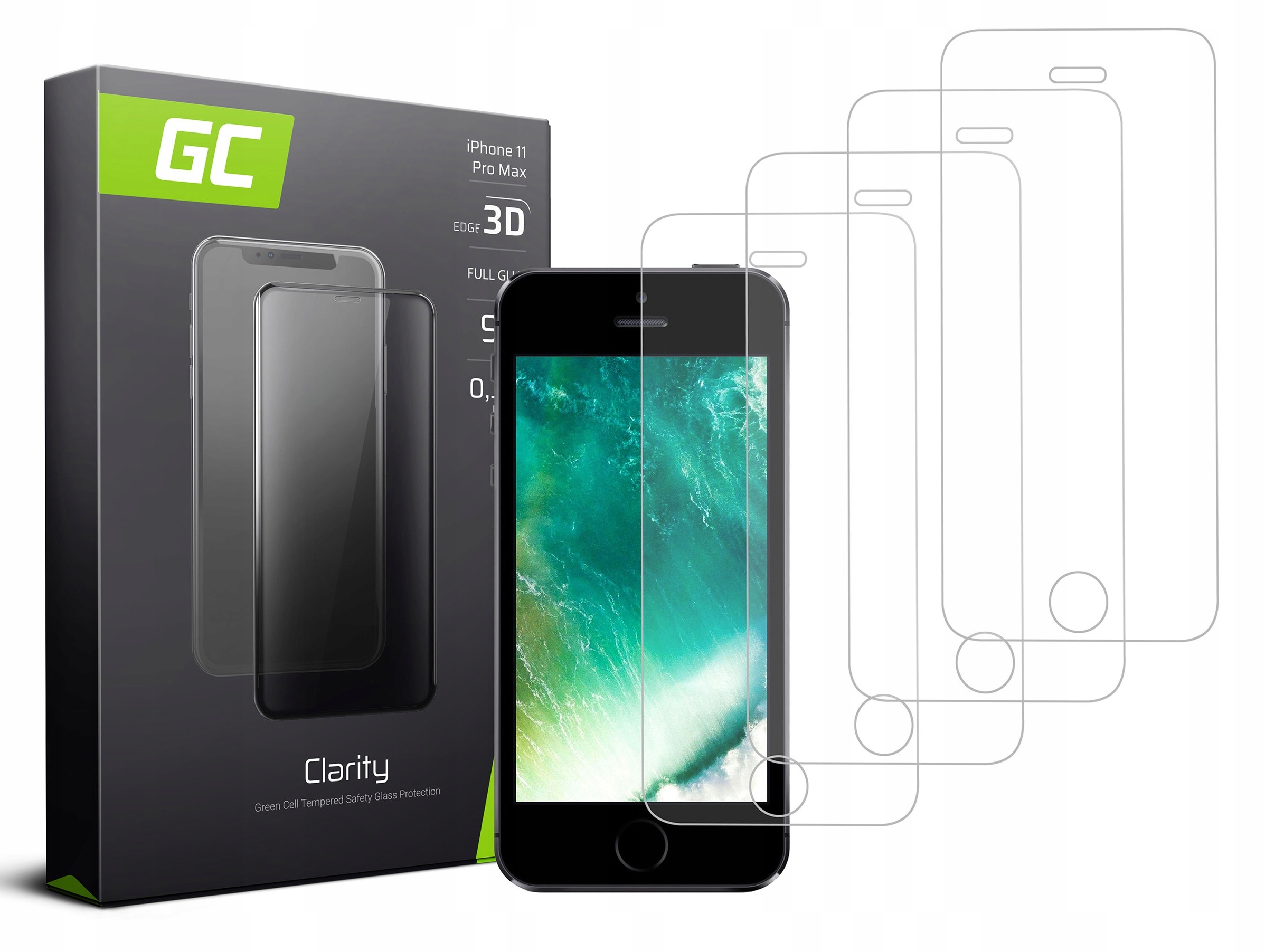 

4-PAK Szkło Ochronne Szybka Do Iphone 5/5S/5C/SE