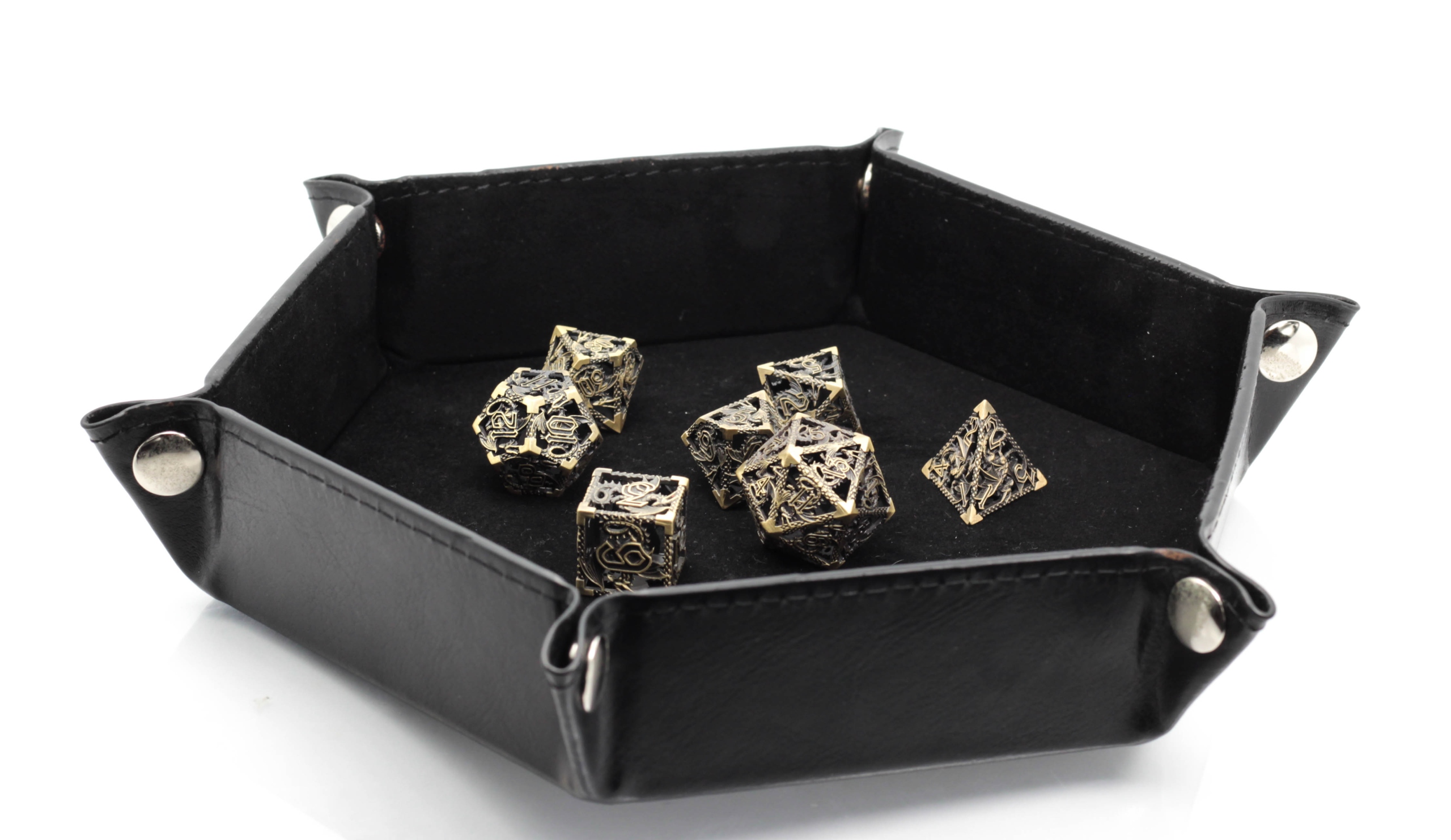 NIEUGIĘTA SIŁA ZESTAW 7 METALOWYCH KOŚCI KOSTEK RPG Liczba ścian 4 6 8 10 12 20