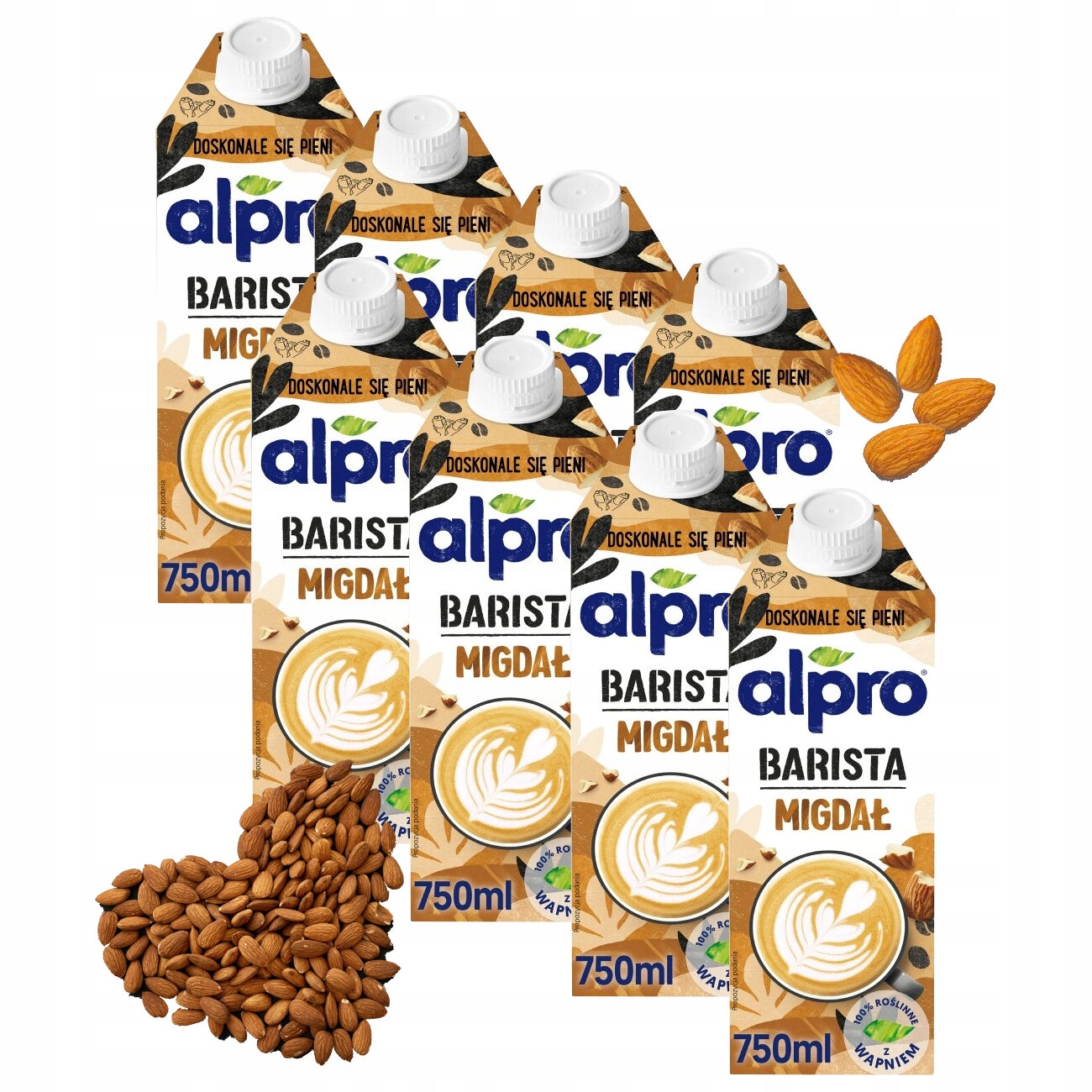 Levně Rostlinný nápoj bez laktózy Alpro Barista Almond Mandlový 8x750 ml