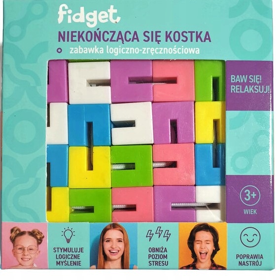 

Fidget Niekończąca Się Kostka różowa antystres