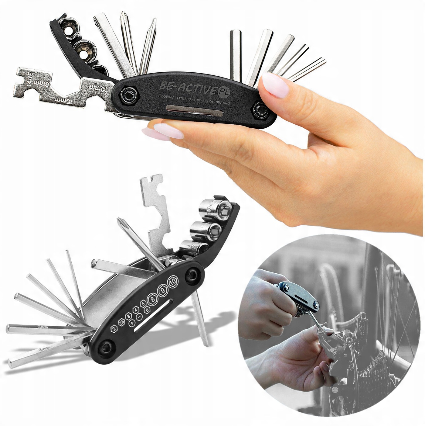 

Zestaw kluczy rowerowych multitool niezbędnik
