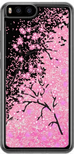 

Etui płynny brokat Kwiat Kwiaty do Xiaomi Mi 6