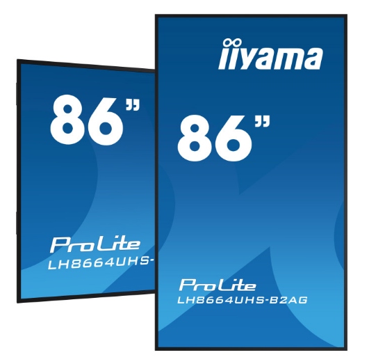 Monitor Digital Signage Iiyama Prolite LH8664UHS-B2AG 86" 4K Eled Va