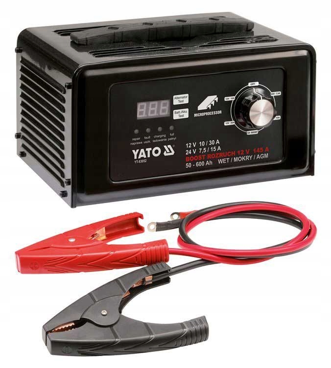 Prostownik elektroniczny 12V 24V 30A Rozruch YATO Brand Yato
