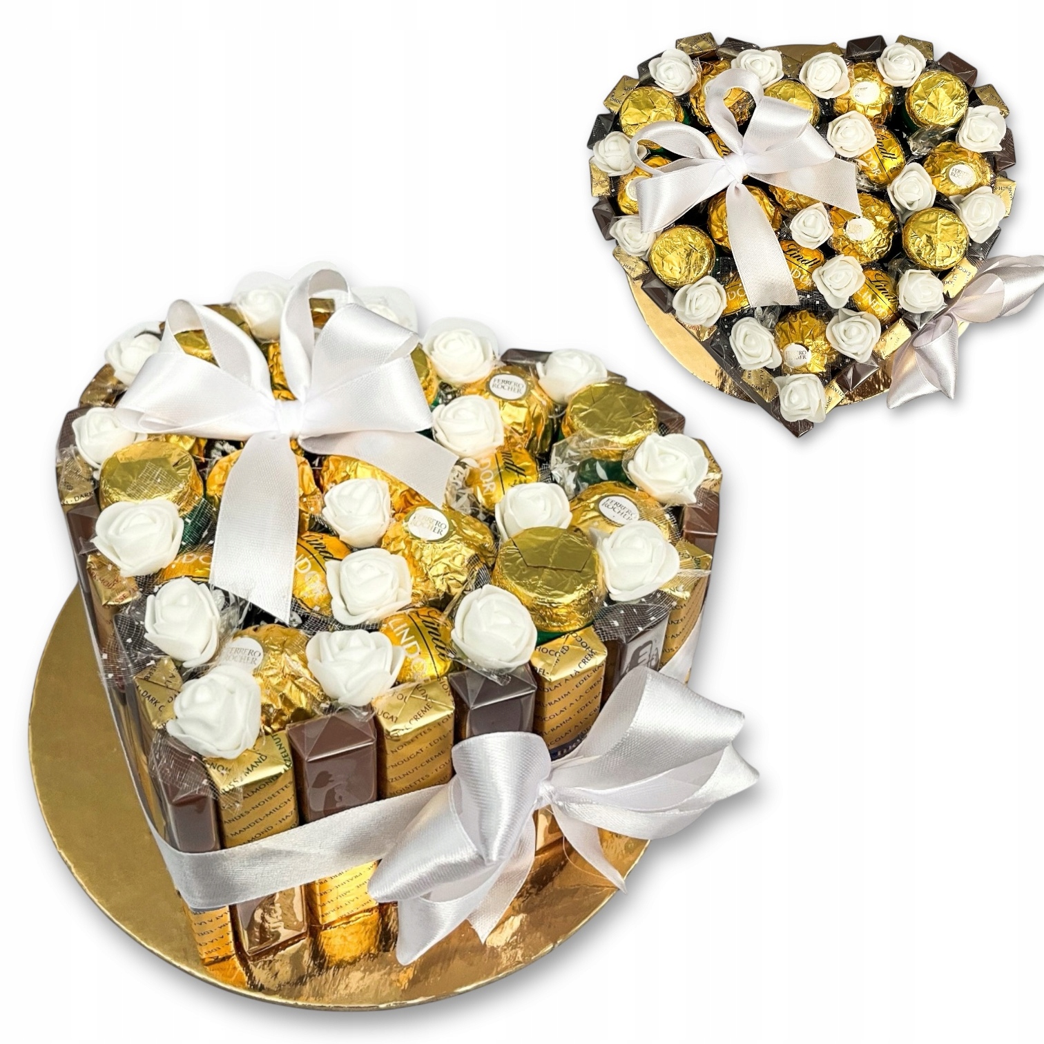 Zestaw prezentowy Tort z czekoladek Urodziny Ślub Rocznica Dla Mamy Babci