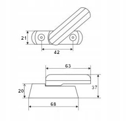 Zabezpieczenie okien Solidna blokada okna brązowa Rodzaj blokady blokada okna i drzwi