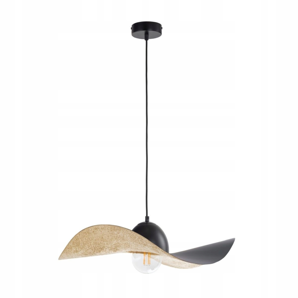 Dekoratívna závesná lampa klobúk čierno-zlatá Kapello M Sigma Lighting