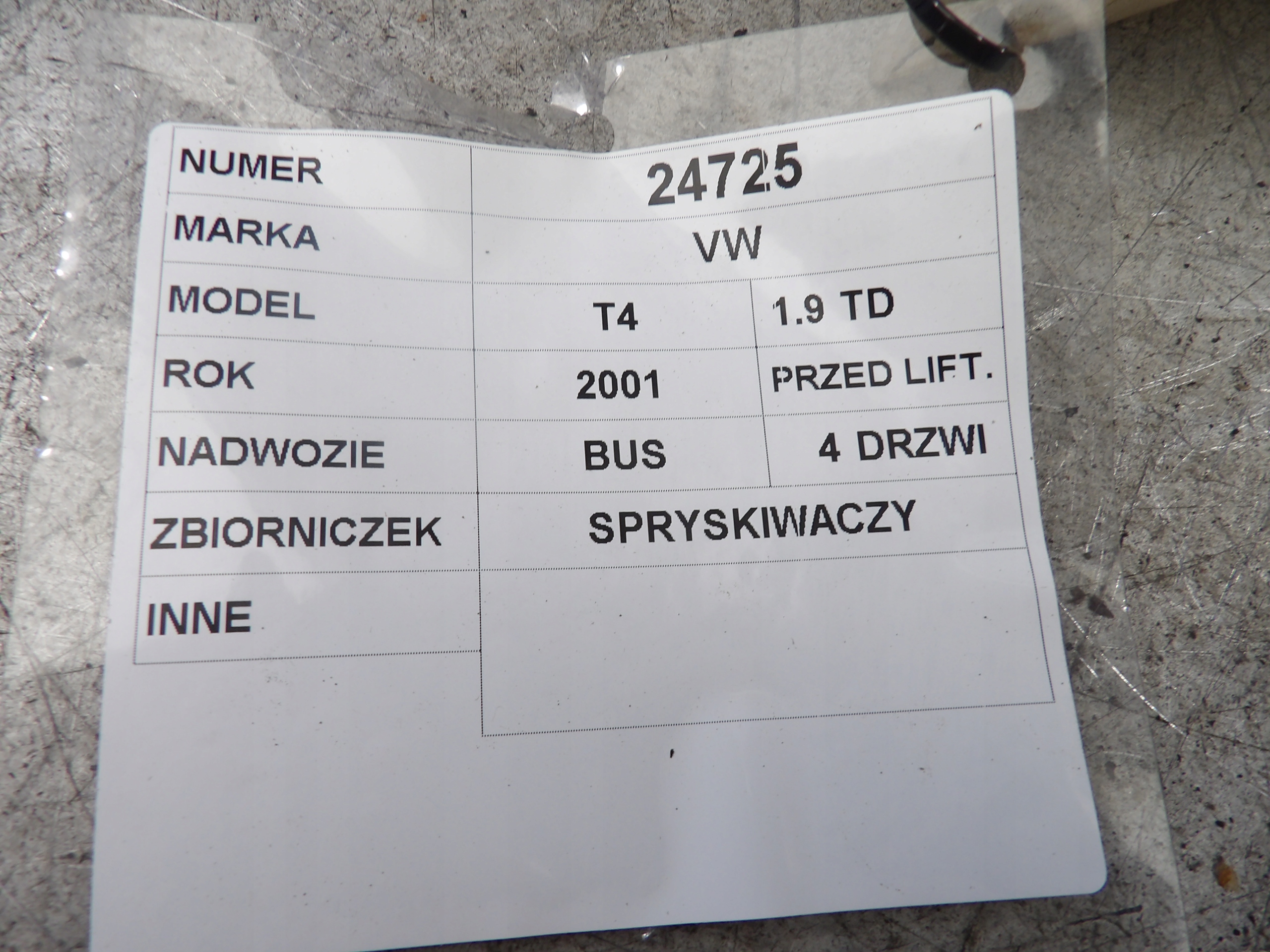 Volkswagen T4 tank washers 701955453B
