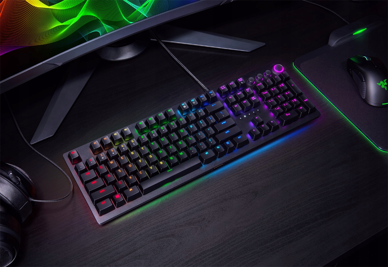 Razer Huntsman Elite herná klávesnica, drôtová, mechanická, podsvietená Uk