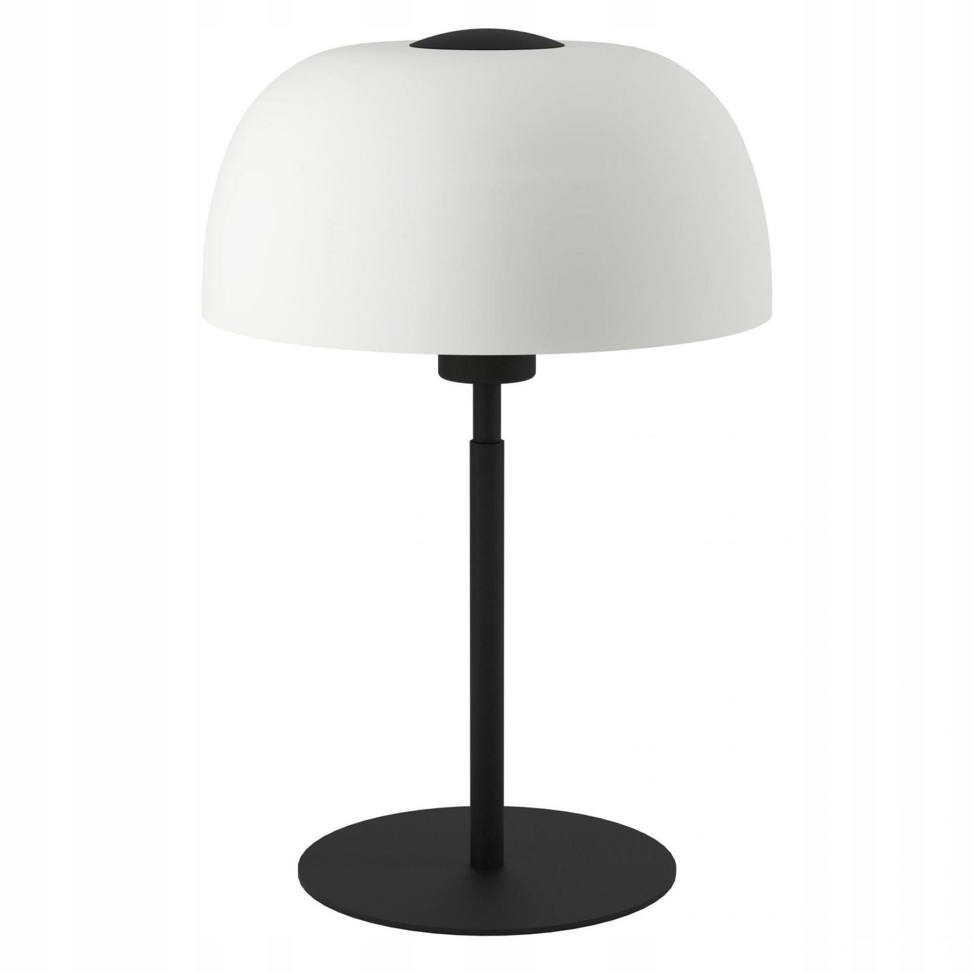 Stolná lampa Eglo Solo 2 E27 čierna/biela oceľ/sklo 40W