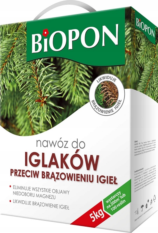 

Biopon Nawóz do Iglaków P/brązowieniu Igieł 5 Kg