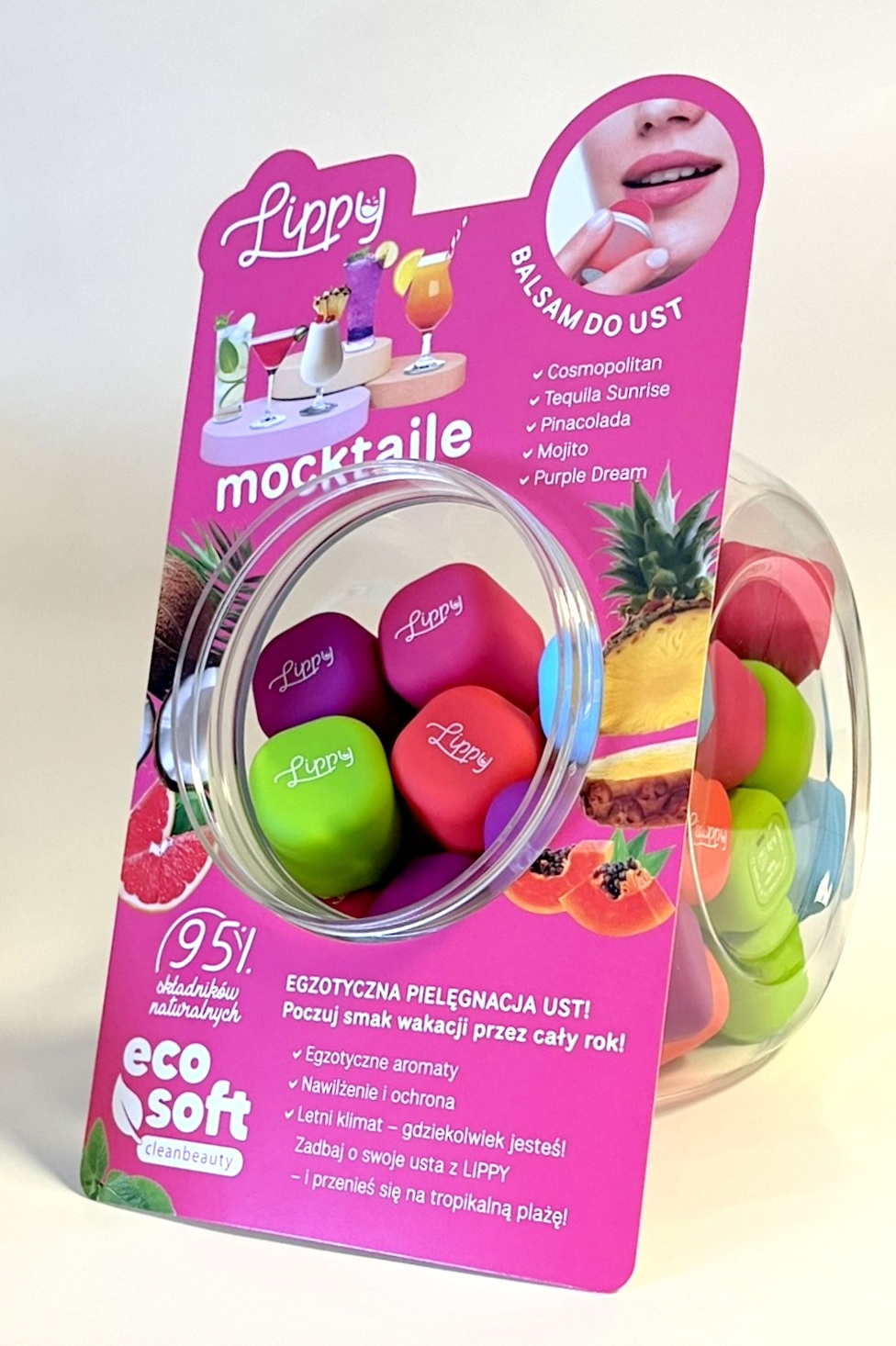 Sada balzámů na rty Eco Soft Lippy Drinks 5 příchutí Fish Bowl