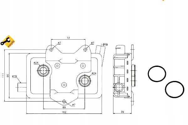 CHŁODNICA OLEJU MERCEDES VITO 2,3D NRF Producent części NRF