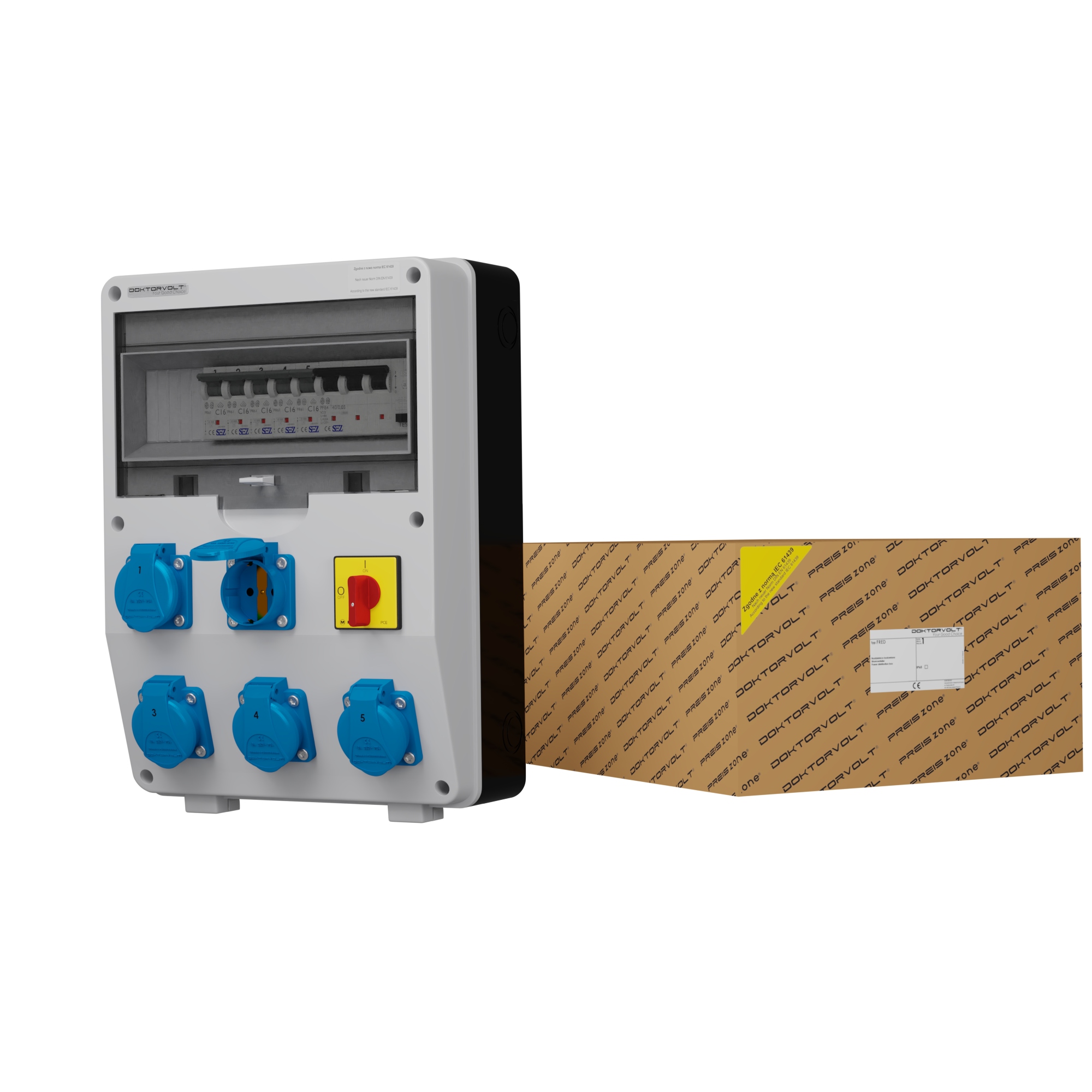 Stavební rozvaděč s odpojovačem Typ Schuko DV-1974-D