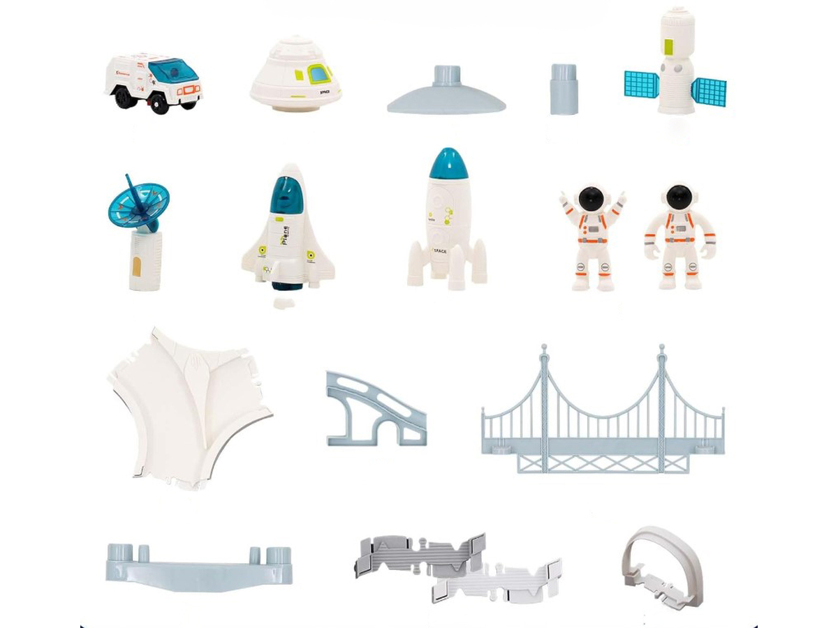 Автомобіль ГОНОЧНА ТРАСА КОСМІЧНА СТАНЦІЯ КОСМІЧНА РАКЕТА 332 шт. У оригінальній упаковці