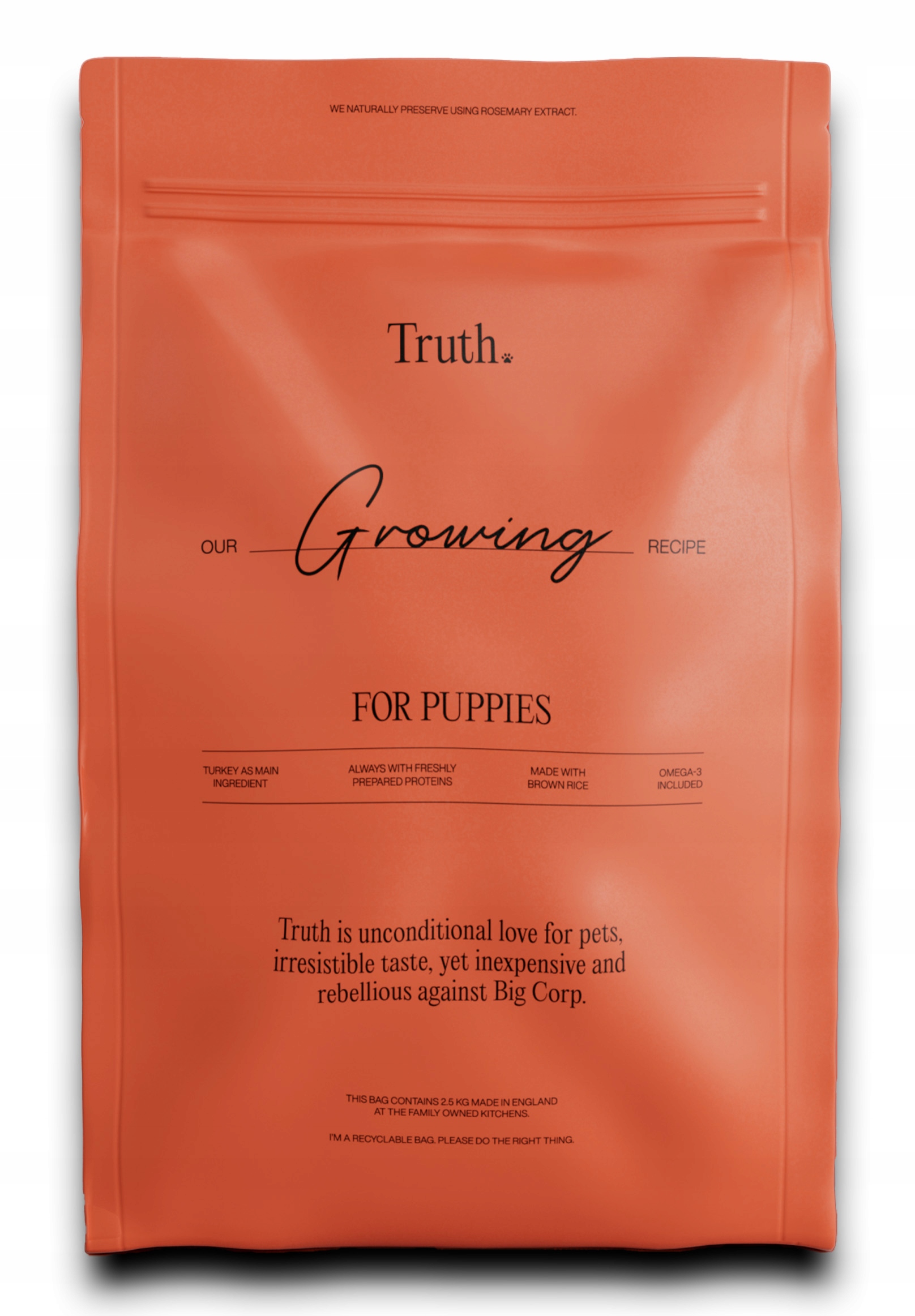 Truth Growing Puppies suché krmivo s krůtím masem pro psy 10 kg