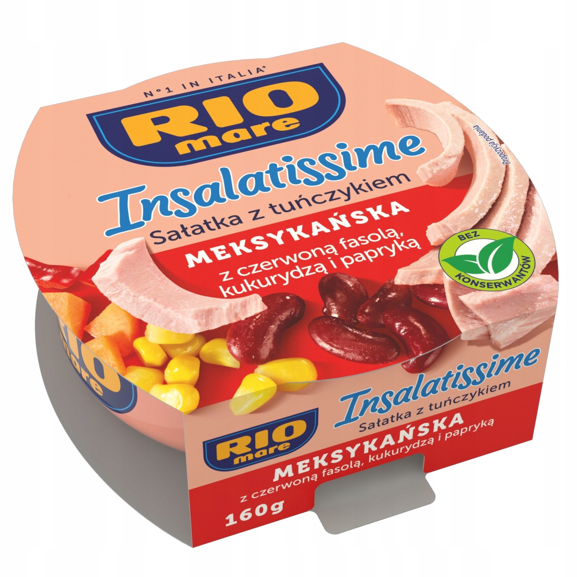 Gotowa Sałatka Tuńczyk Meksykańska 18X160G Rio Mare Długi Termin