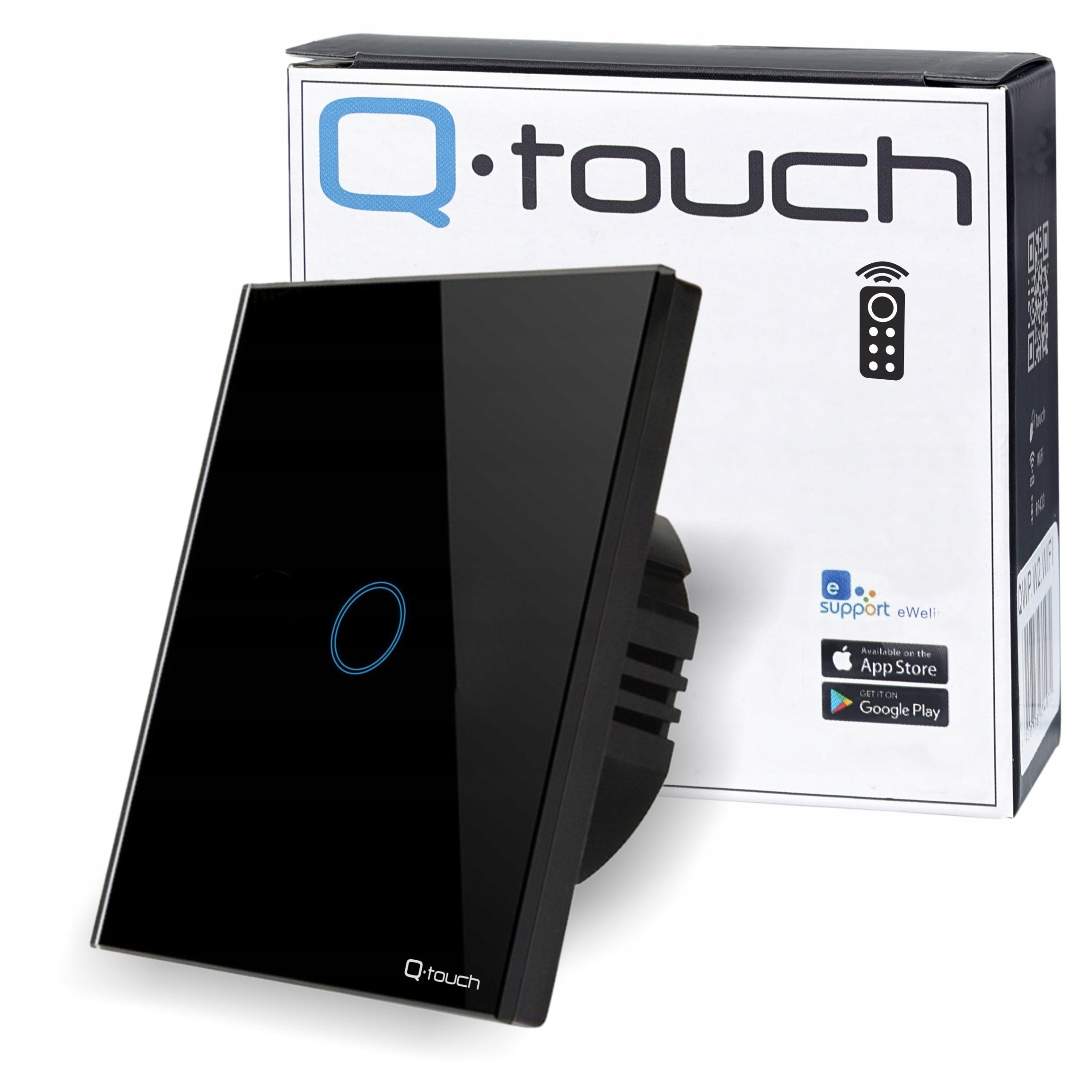 DOTYKOWY WŁĄCZNIK ŚWIATŁA POJEDYNCZY PILOT SZKLANY