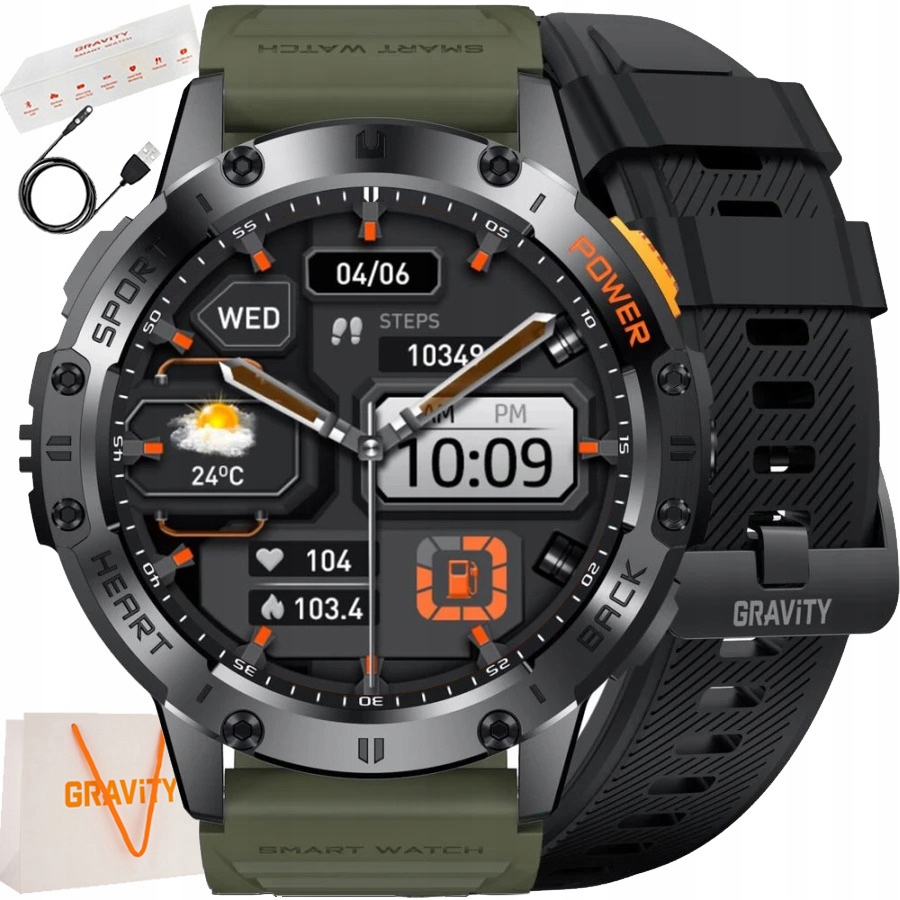 Pánské hodinky Chytré Hodinky Gravity s Amoled Rozhovory 1.43" Baterie 530 mAh
