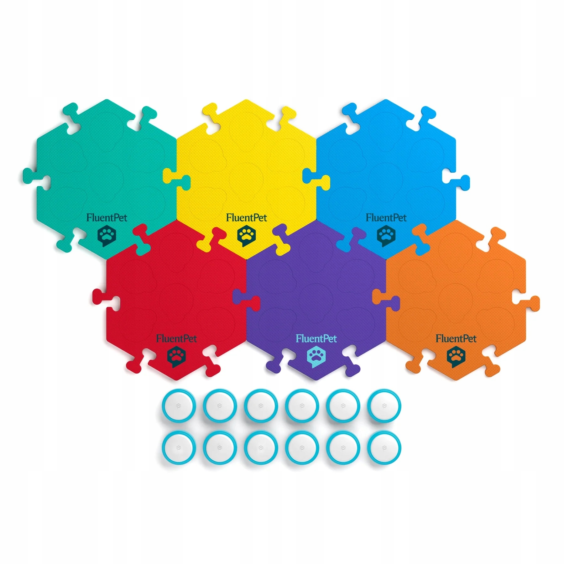 Levně FluentPet Connect sada 12 tlačítek s podložkami pro komunikaci se psem/kočkou