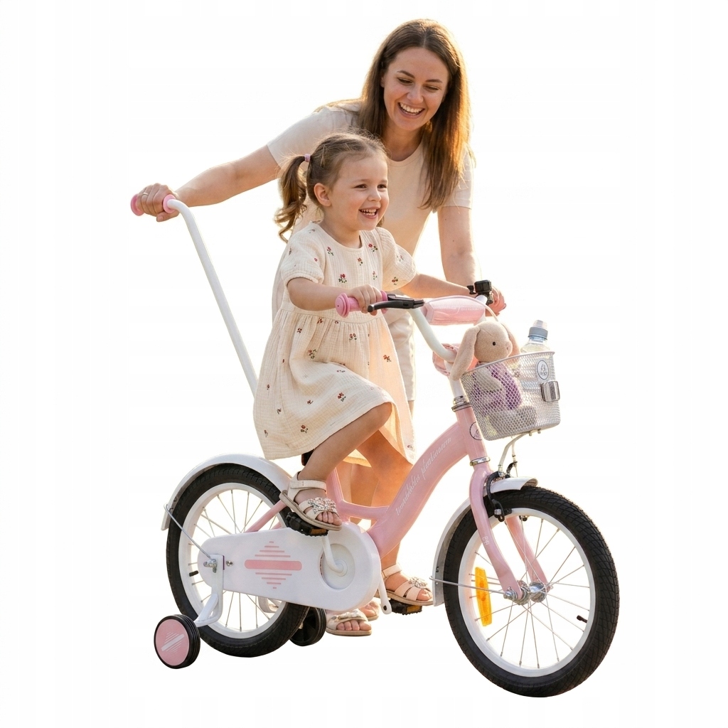 rower rowerek dla dziewczynki Bmx 16 cali koszyk torpedo prowadnik kółka