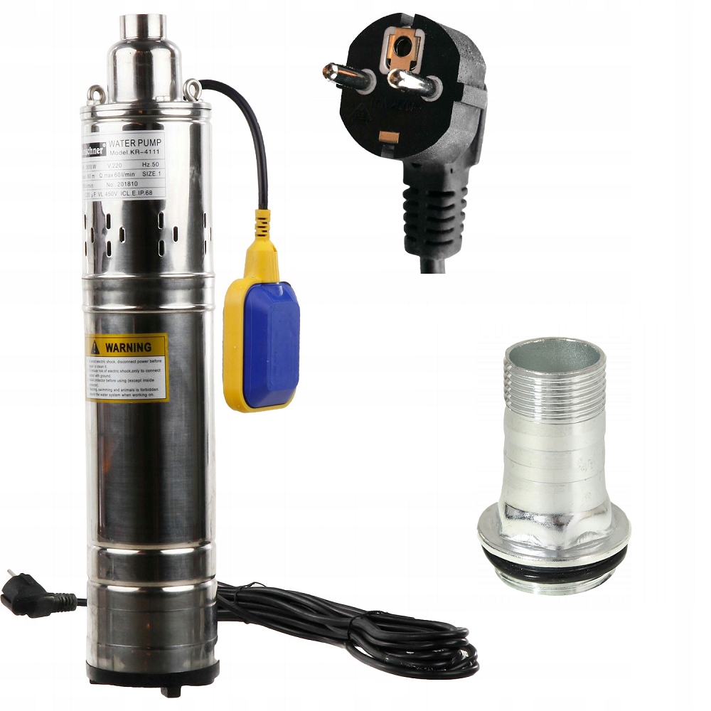 Pompa głębinowa pompa do wody 2000W 3300 l/h 1cal 3/4 cal Pływak 100M