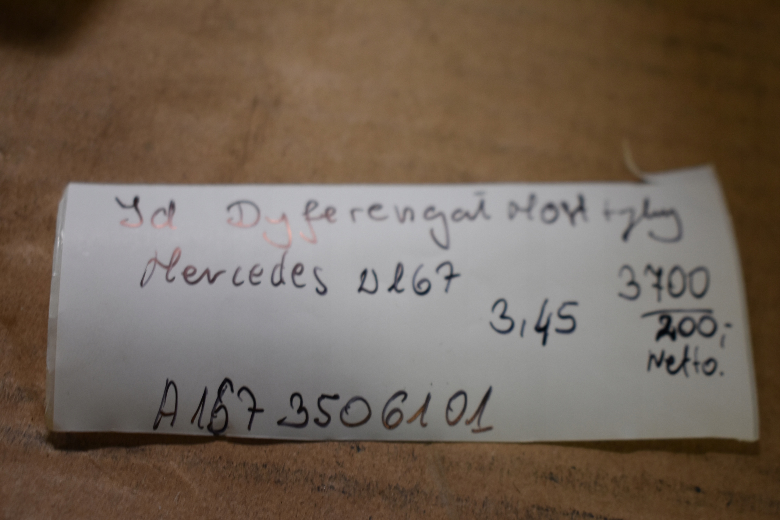 IDEALNY differenciál differenciál hátsó MERCEDES W167 3,45 1