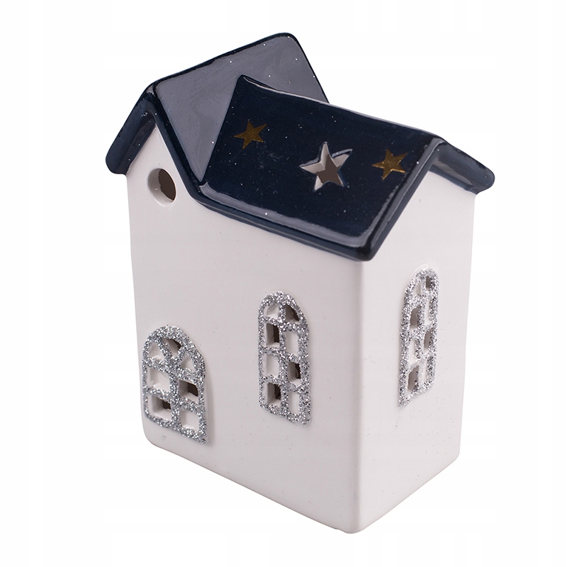 ŚWIĄTECZNA FIGURKA DOMEK LAMPION Z ŚWIATEŁKIEM LED