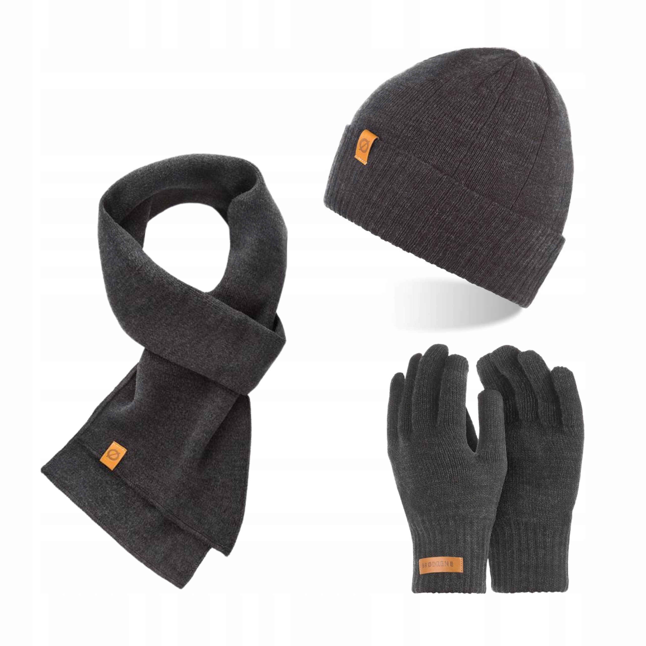Čepice Beanie Pánská šála Dotykové rukavice Brodrene Komplet Zima 3v1