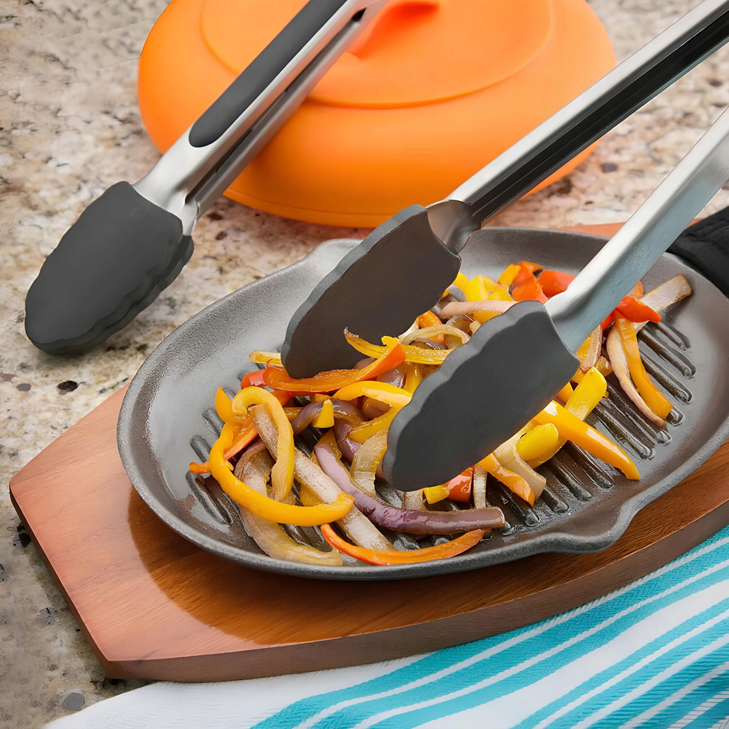 Szczypce kuchenne silikonowe 30 cm do grilla mięsa silikonowe łapki Marka Vergionic