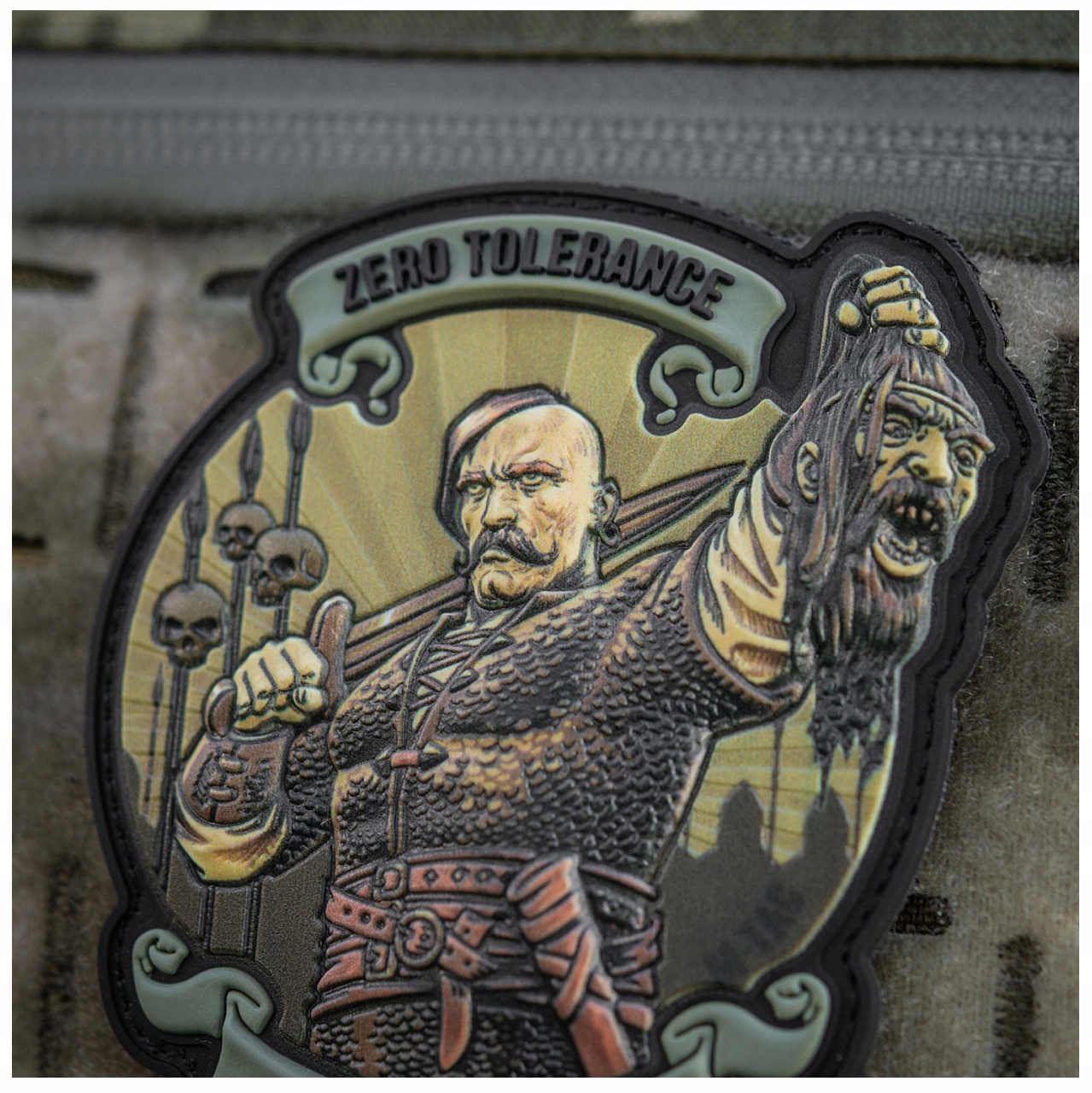 ERTE ポスター Naszywka Rzep 3D Zero Tolerance To Invaders M-Tac PVC 9,7x8