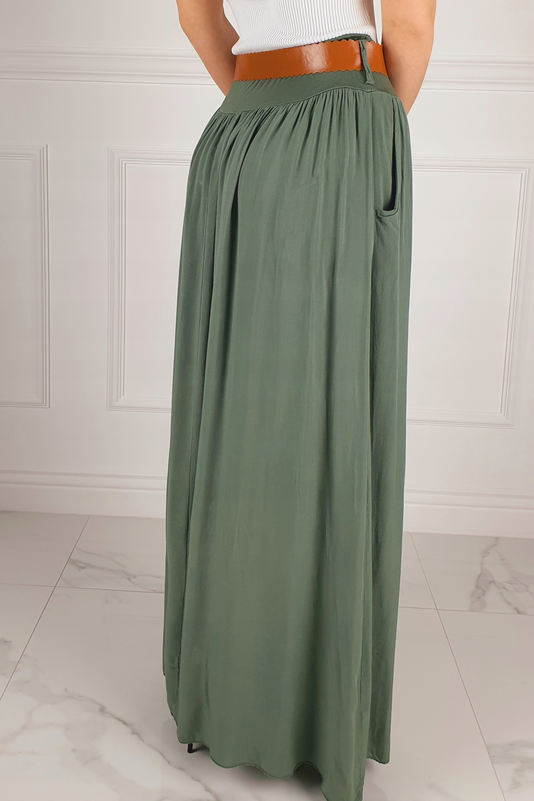 ZWIEWNA DŁUGA SPÓDNICA MAXI DO KOSTEK BOHO DAMSKA Materiał dominujący wiskoza