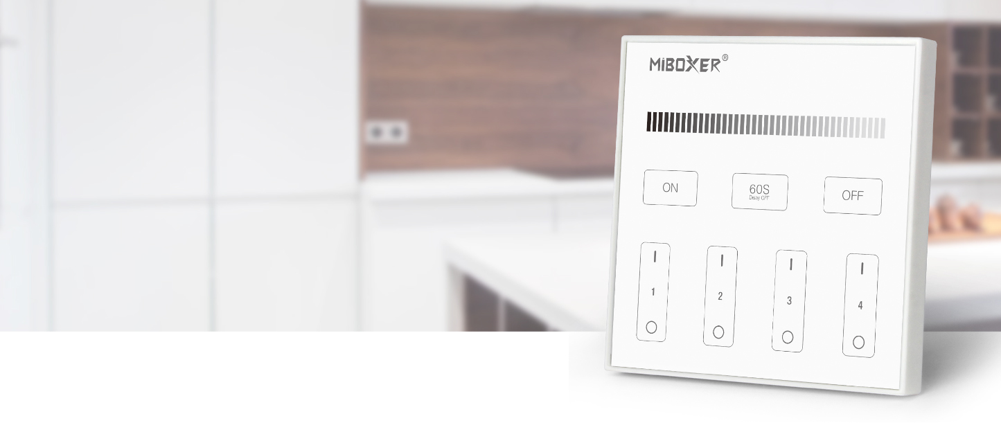 Panel szklany ścienny BIAŁY 230V do oświetlenia LED mono Milight Miboxer Kod producenta T1