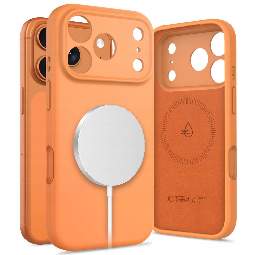 Etui do iPhone 17 Pro Max Tech-Protect Silicone pomarańczowe