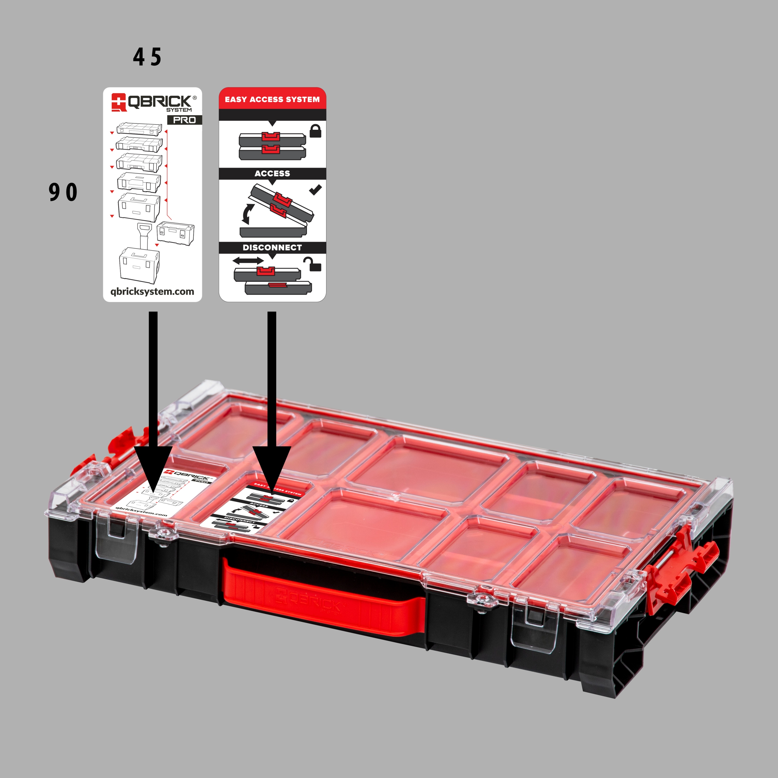 Organizer Qbrick System PRO 100 (ORGQPRO100CZAPG003) • Cena, Opinie •  Skrzynki narzędziowe 11316826595 • Allegro