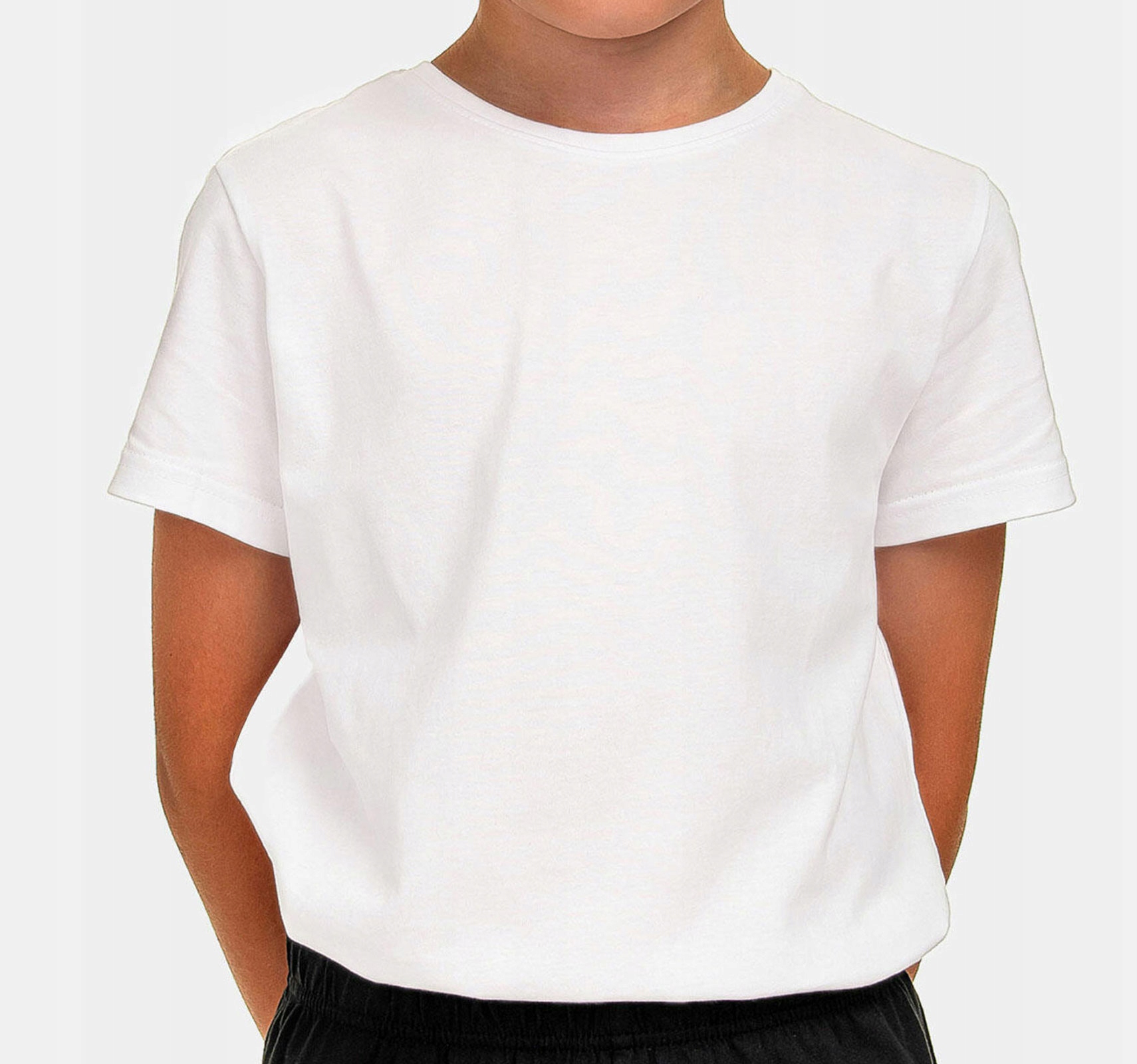 CHŁOPIĘCA KOSZULKA T-SHIRT WF BAWEŁNA biała 134