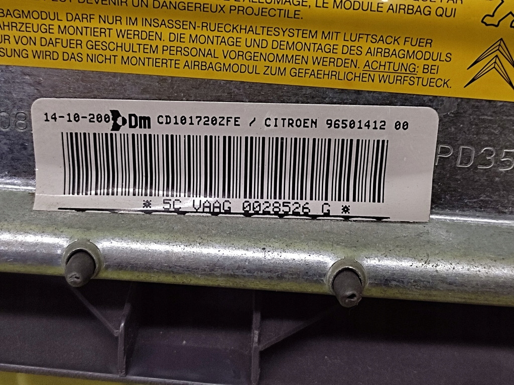 CITROEN C5 II airbag AIR BAG KOLAN 9650141200